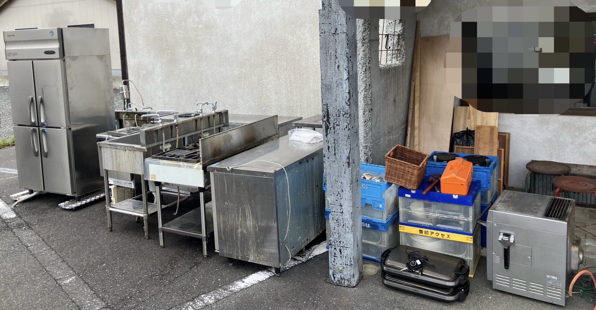 岡山で業務用厨房機器やキッチンの回収作業