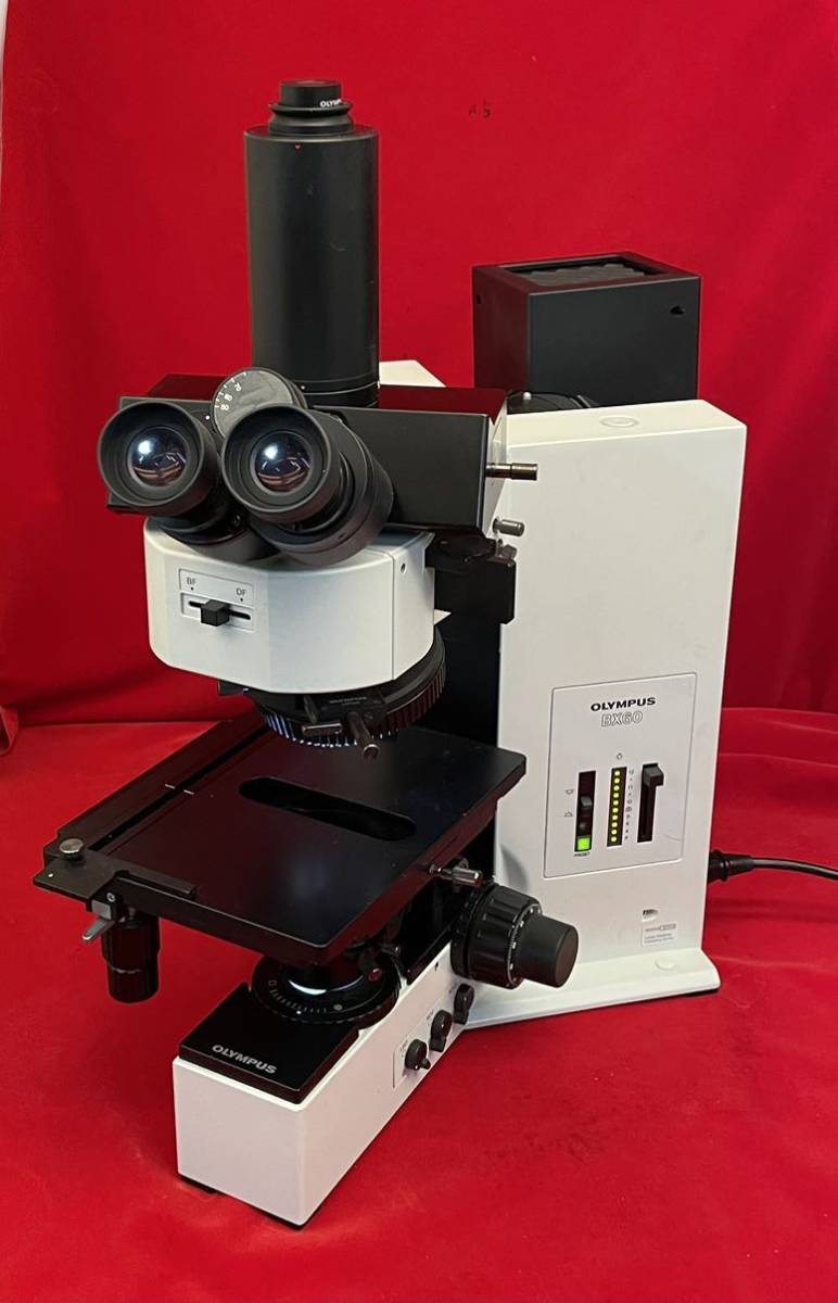 OLYMPUSの顕微鏡BX60/ランプ装置U-LH100/接眼レンズWH10X/22 PE 2.5X